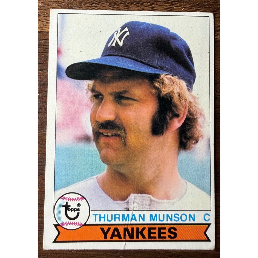1979 Topps Thurman Munson 310 New York Yankees Baseball Card Vintage Catcher